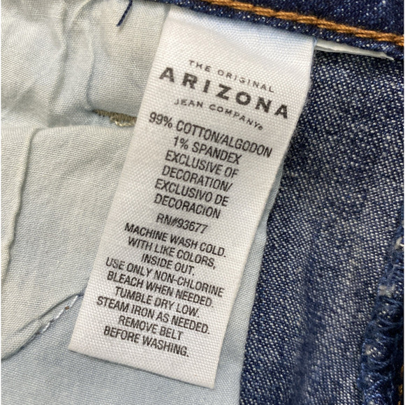 Arizonia Jean Shorts Junior 7 Medium Wash Denim Bermuda Roll‎ Up Modest Jorts - Picture 4 of 11